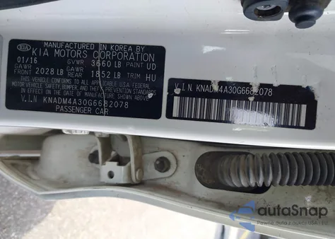 2016 Kia Rio Lx z USA, uszkodzony, nr VIN KNADM4A30G6682078